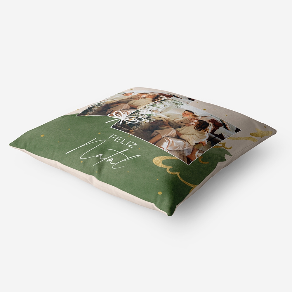 Almofada Watercolor Xmas Gold 3